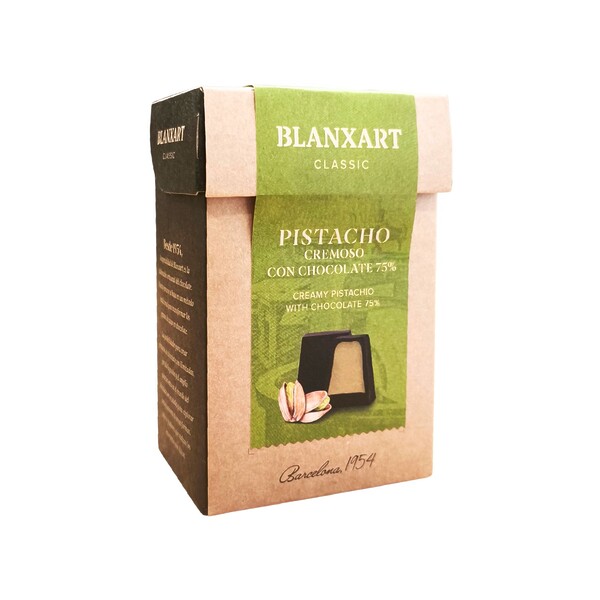 Bombones de pistacho con chocolate negro al 75%