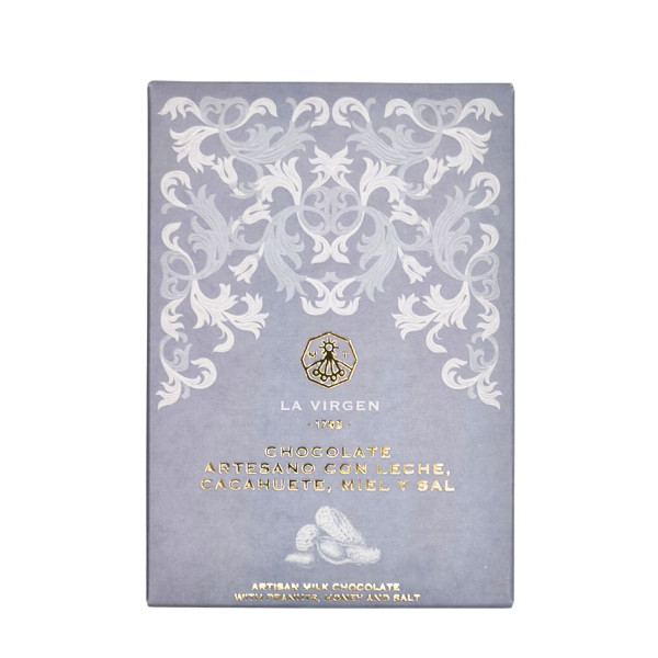 Chocolate artesano con cacahuete, miel y sal