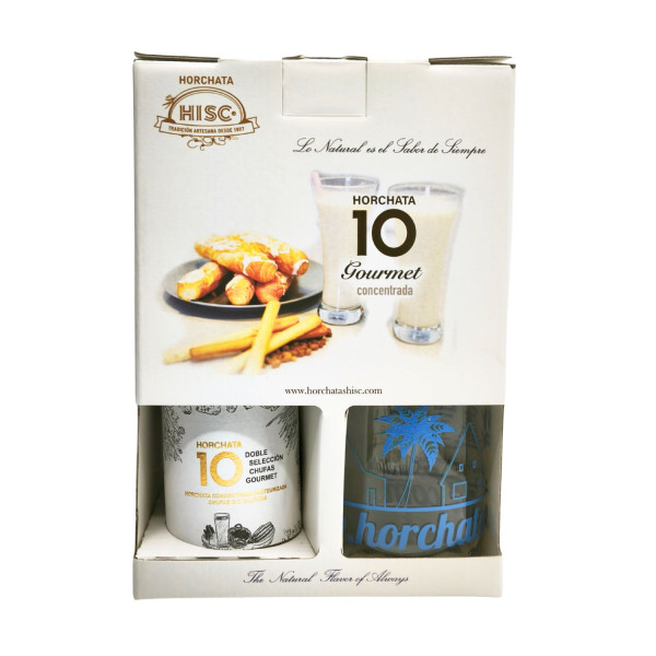 Pack horchata concentrada Gourmet 10 HISC + botella medidora