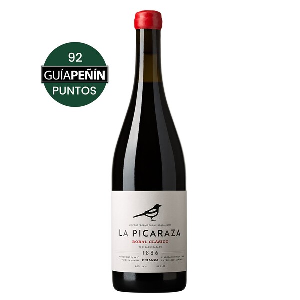 Vino tinto La Picaraza hecho de uva bobal en Utiel-Requena