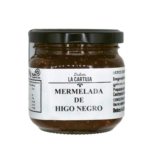 Mermelada extra de higo negro La Cartuja de Altura, tarro artesano 200g.