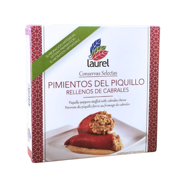 Pimientos de piquillo rellenos que queso cabrales Conservas Laurel
