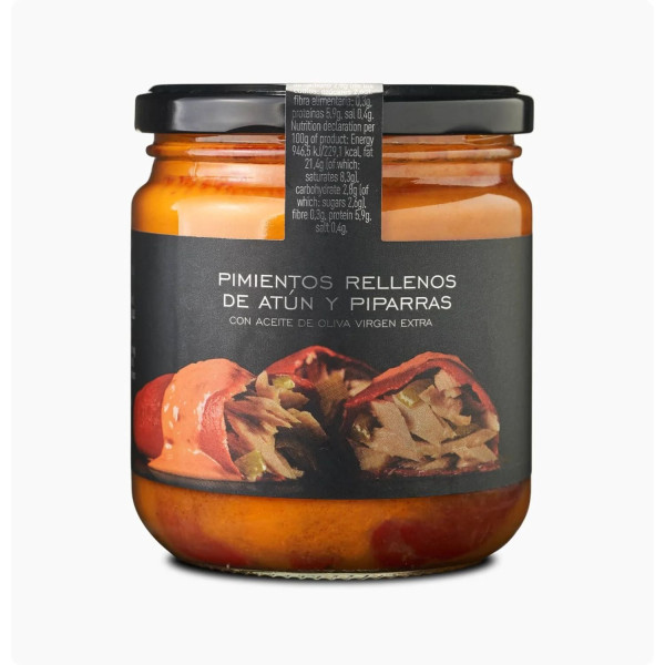 Pimientos rellenos de atún y piparras