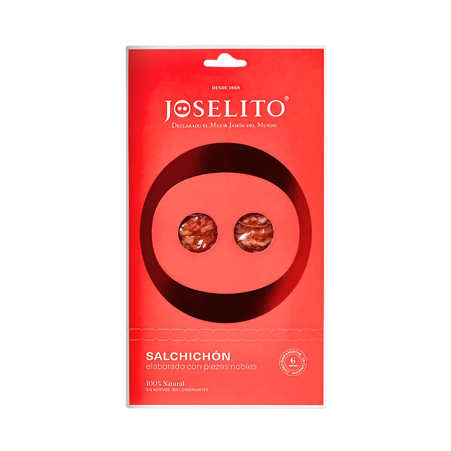 Salchichón loncheado Joselito sin colorantes, ni conservantes, sin gluten y sin lactosa