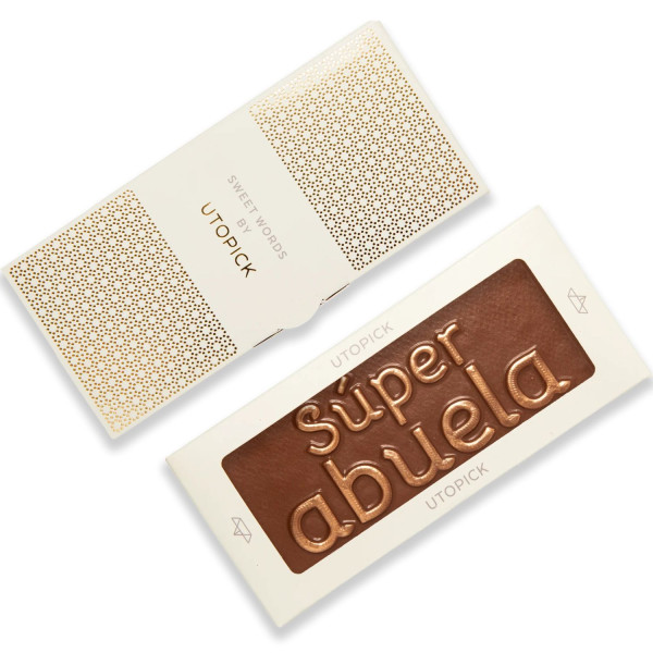 Tableta de chocolate con leche personalizada para abuela Utopick