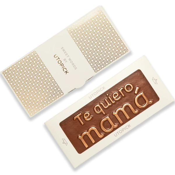 Tableta de chocolate personalizada con mensaje para madre de Utopick