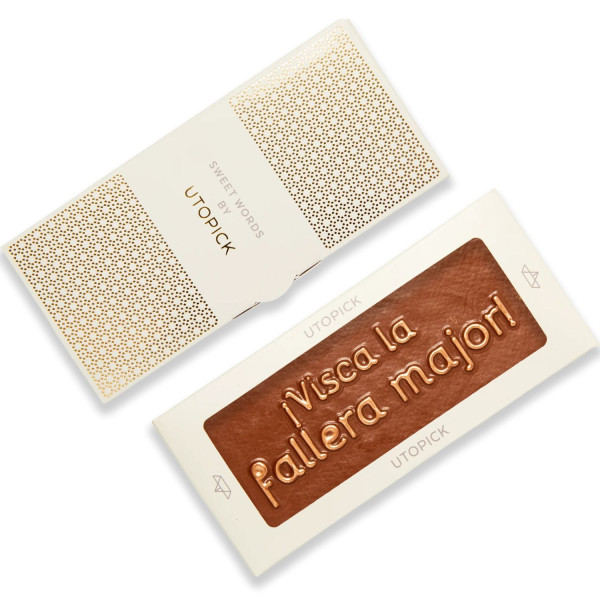 Tableta personalizada con mensaje Utopick fallera mayor
