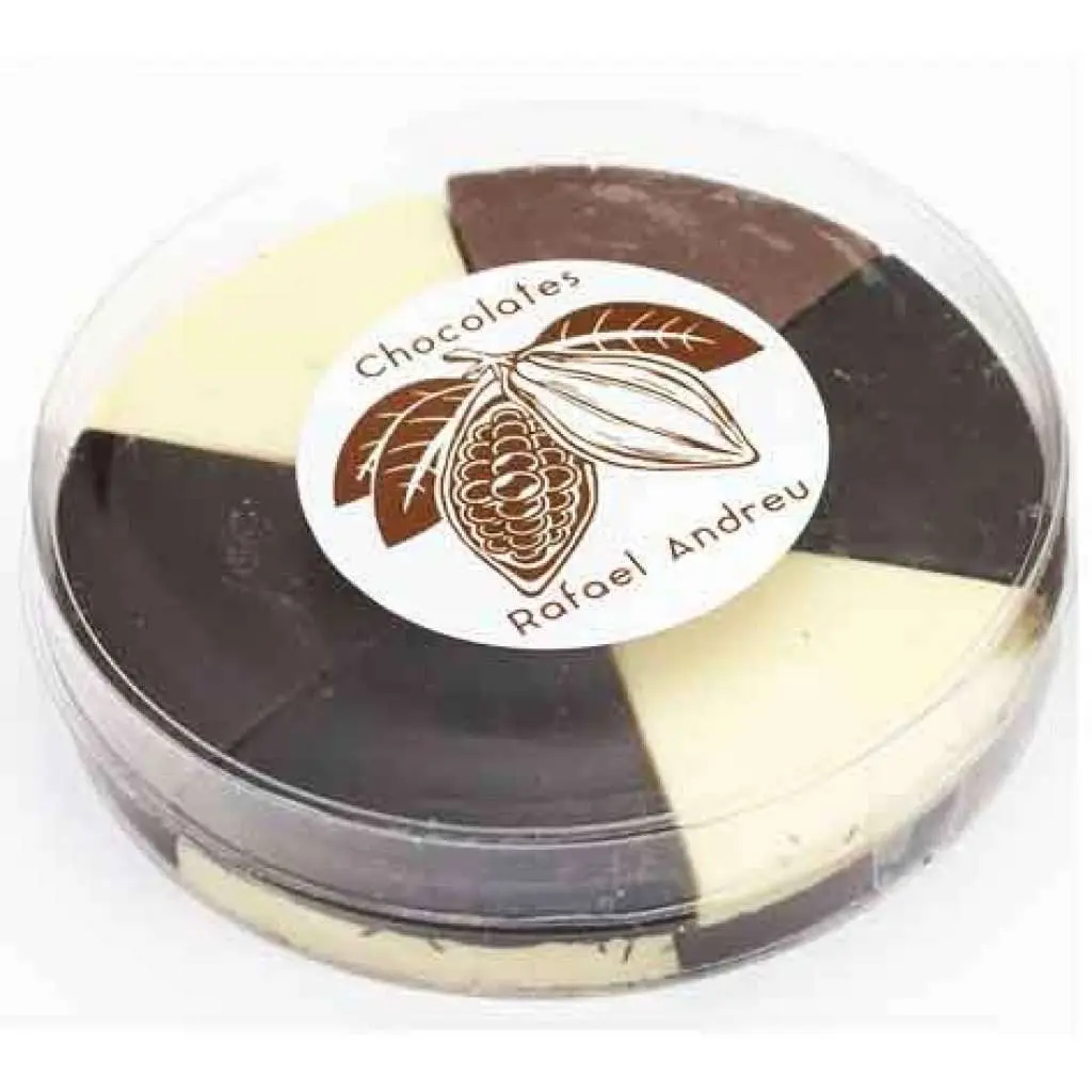 Mini pizzas de cuatro chocolates