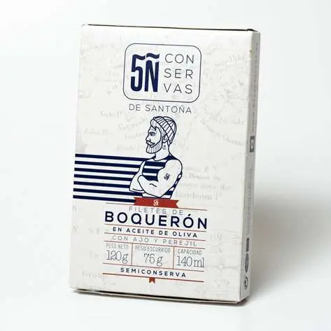 Boquerones en vinagre, aceite de oliva y perejil 5Ñ (sólo recogida en tienda)