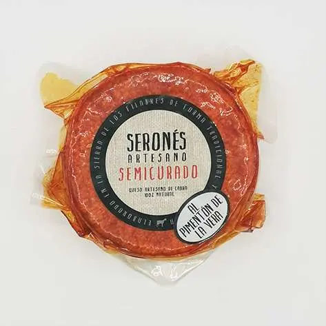 Queso semicurado de cabra con pimentón (sólo recogida en tienda)