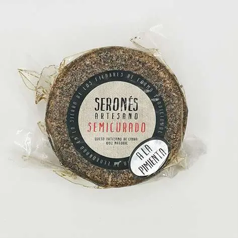 Queso semicurado de cabra con pimienta (sólo recogida en tienda)