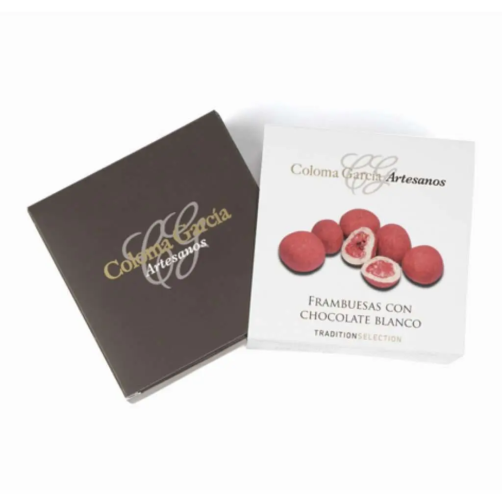 Frambuesas con chocolate blanco