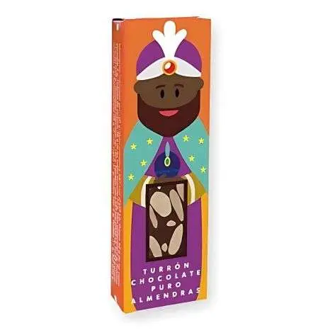 Minitablet Baltasar (Turrón chocolate negro y almendra) 50gr.