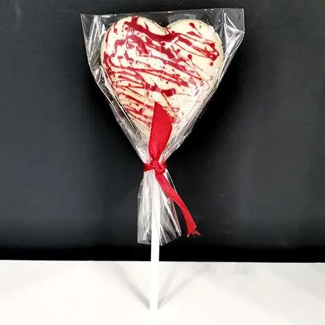 Piruleta corazón chocolate blanco